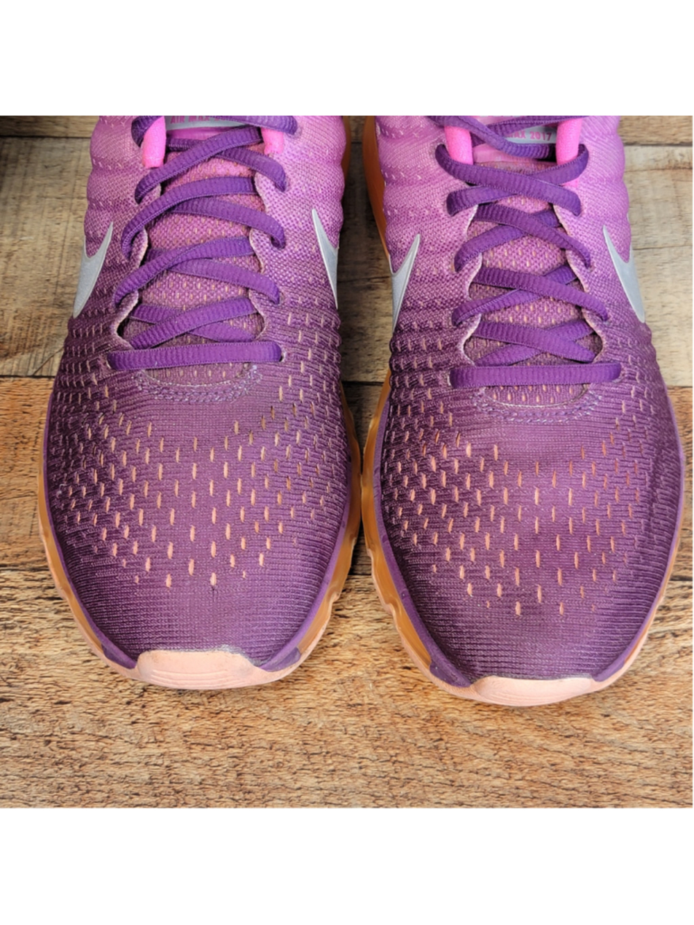 Nike Air Max 2017 Running Athletic Shoes Sneakers Pink Bright Purple Mesh 9.5 - Picture 10 of 15